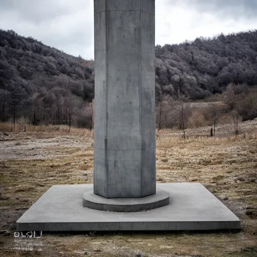 Image similar to yugoslavian brutalist concrete monument