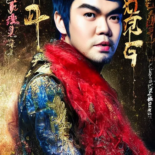 Image similar to a beautiful painting of jay chou in his greatest work, realistic 8k render