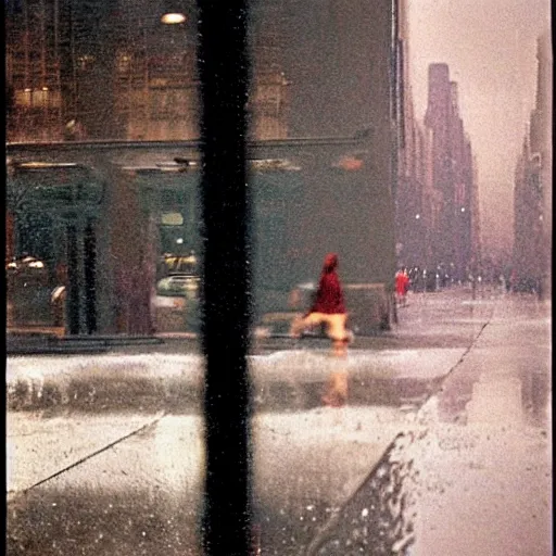 Image similar to rainy new York daydream by Saul Leiter