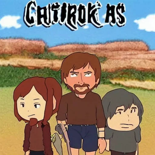 Prompt: chuck norris in the style of ghibli