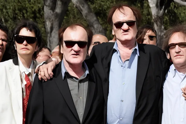 Image similar to quentin tarantino at a jewish funeral, directed by quentin tarantino 8 k