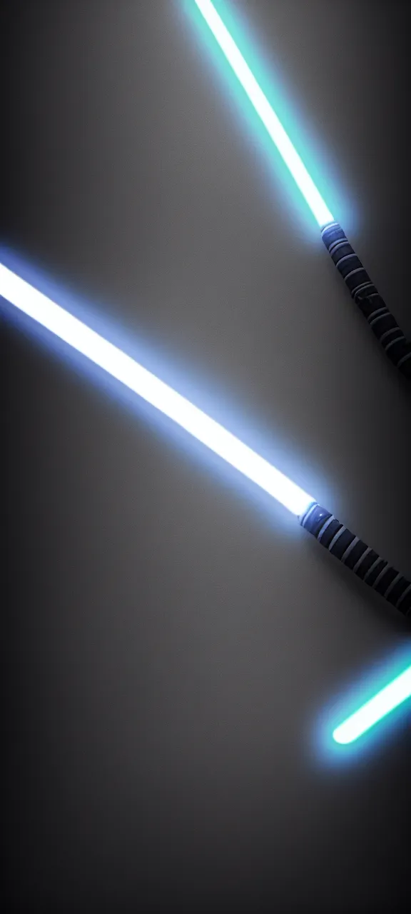 Prompt: ultra - detailed cinematic render, of a lightsaber lying vertically on the floor, in a dark room, octane render, deviantart, high quality, digital art, 8 k, jedi fallen order teaser, jedi fallen order lightsaber wallpaper 4 k, cal kestis lightsaber wallpaper pinterest