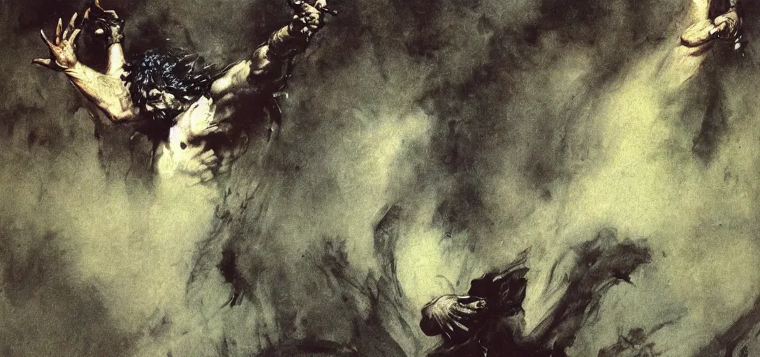 Prompt: gerard butler from 300 Francisco Goya painting, part by Beksiński and EdvardMunch. warhammer 40000  elegant,  vibrant, futuristic, dark fantasy, intricate, smooth, artstation, art by Takato Yamamoto, Francis Bacon masterpiece