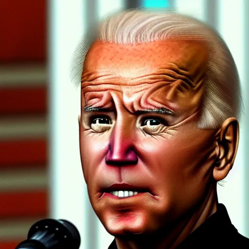 Image similar to joe biden scarface frowning