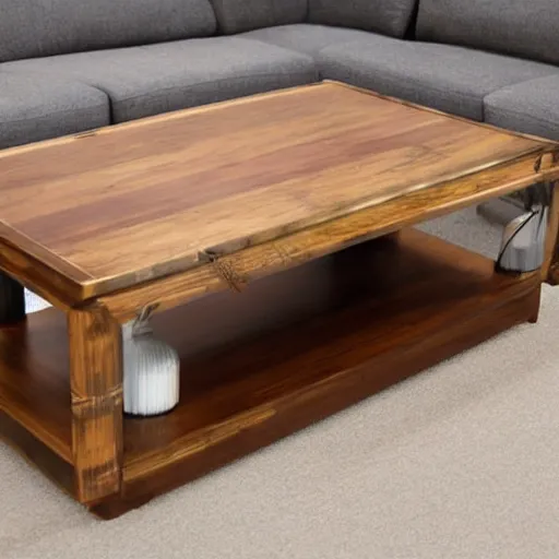 Prompt: fractal coffee table