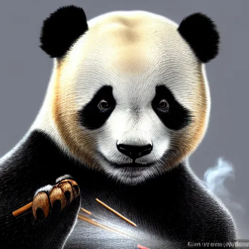 a panda wearing a smoking, fancy dressing, studio | Stable Diffusion |  OpenArt
