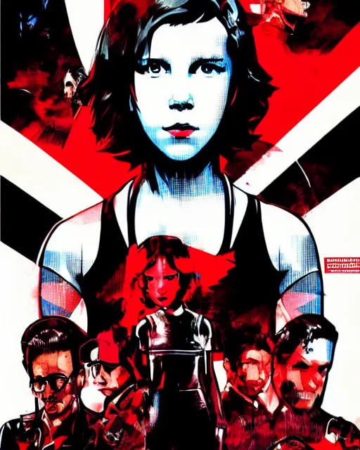 Prompt: Cinematic poster of Millie Bobby Brown by Butcher Billy and Yoji Shinkawa