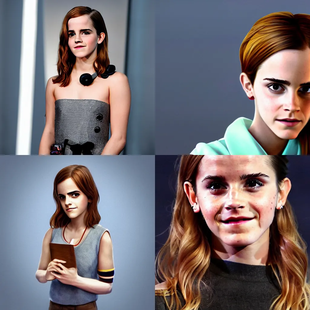 Prompt: Emma Watson, Pixar style