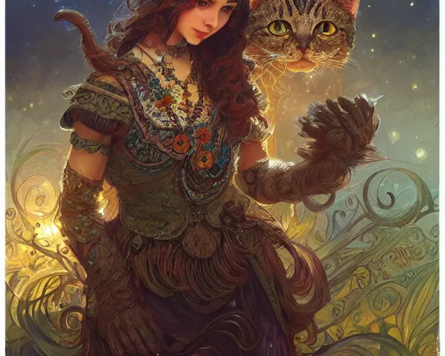 Prompt: photography of louis wain, deep focus, d & d, fantasy, intricate, elegant, highly detailed, digital painting, artstation, concept art, matte, sharp focus, illustration, hearthstone, art by artgerm and greg rutkowski and alphonse mucha