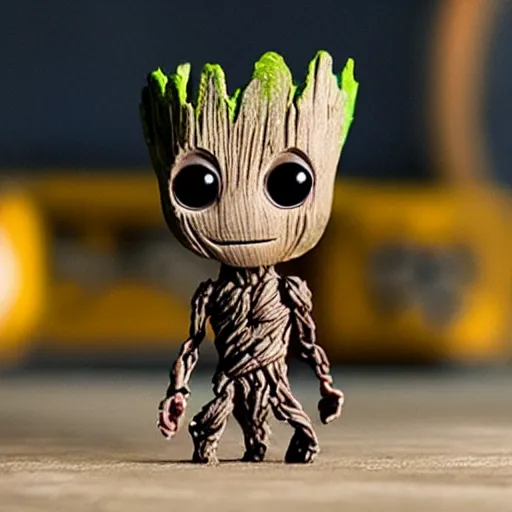 Image similar to baby groot robot dark