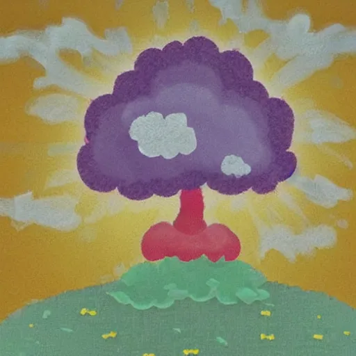 Prompt: flower petal mushroom cloud