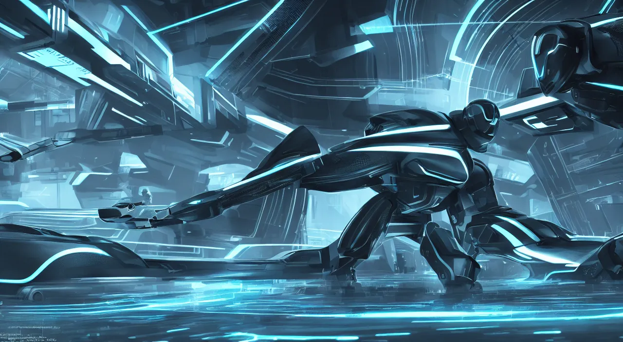 Image similar to concept art from tron and black mirror, futuristic, ultra realistic, concept art, intricate details, highly detailed, photorealistic, octane render, 8 k
