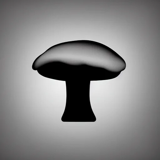 Prompt: flat black vector silhouette of a mushroom, pure white background, 4 k resolution