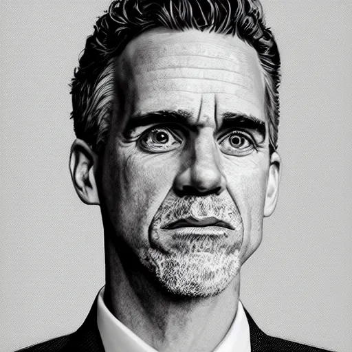 Prompt: Detailed portrait of Jordan Peterson, gay, 8k, realistic, 50mm photograph