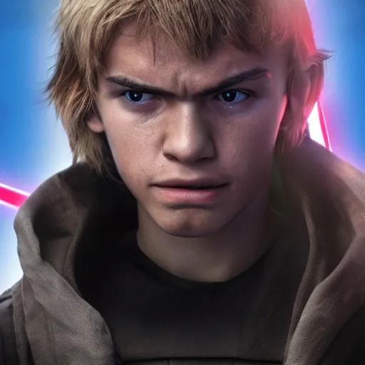 Image similar to angry, pissed off, nikolas cruz as anakin skywalker in star wars episode 3, 8k resolution, full HD, cinematic lighting, award winning, anatomically correct