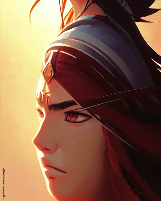 Prompt: azctec warrior, megan fox, detailed perfect face, exquisite details, fire magic, night, mid view, design on a white background, by studio muti, greg rutkowski makoto shinkai takashi takeuchi studio ghibli