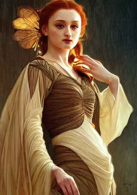 Prompt: sansa mummy bee honey, intricate, elegant, highly detailed, digital painting, artstation, concept art, smooth, sharp focus, illustration, art by artgerm and greg rutkowski and alphonse mucha and william - adolphe bouguereau