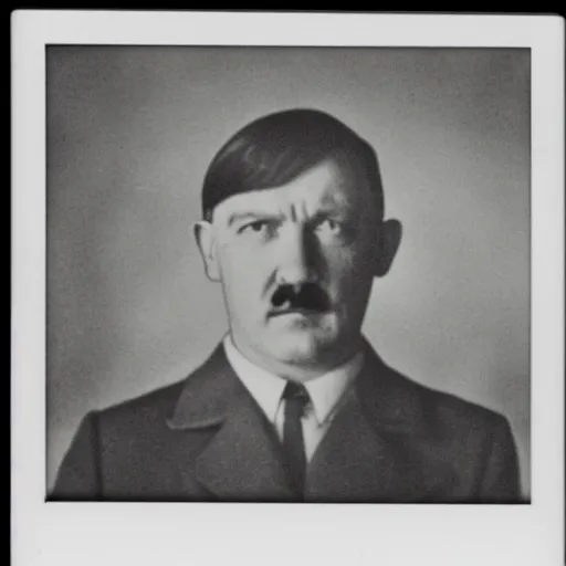 Image similar to polaroid photo of adolf hitler