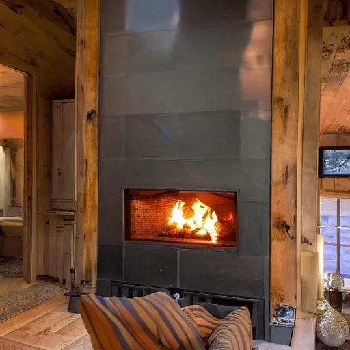 Image similar to a fireplace inside a fireplace