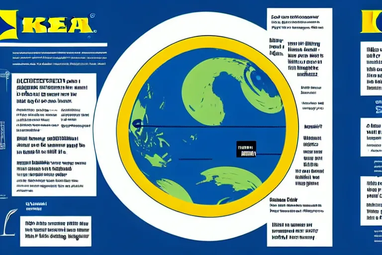 Prompt: a detailed ikea guide on the construction of planet earth