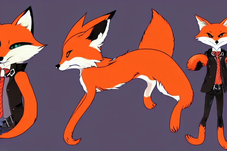 Image similar to a furry tan male fox on a persona 5 : royal ( by atlus ) video game splash screen, a furry male sandcolored tan fox fursona ( has hair ), persona 5 phantom thief style