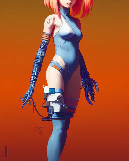 Image similar to full body shot of a beautiful lilu dallas, the fifth element concept art by saruei and guweiz and ilya kuvshinov, digital art, highly detailed, intricate, sharp focus, trending on artstation hq, deviantart, pinterest, unreal engine 5, 4 k uhd image