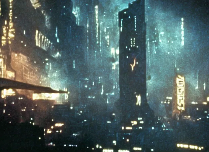 Image similar to scene from the 1952 science fiction film Blade Runner