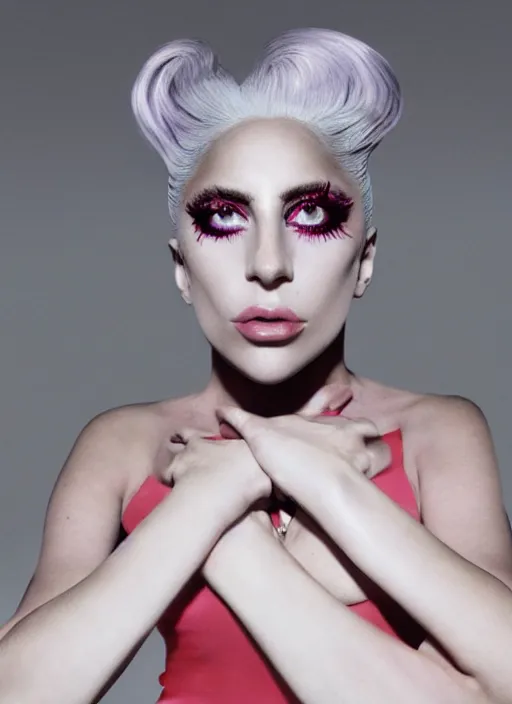 Image similar to lady gaga by nick knight, born this way, born this way album, red weapon 8 k s 3 5, cooke anamorphic / i lenses, highly detailed, cinematic lighting