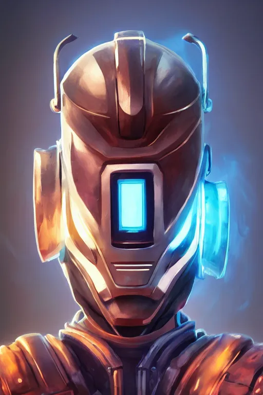 Image similar to epic mask helmet robot ninja portrait stylized as fornite style game design fanart by concept artist gervasio canda, behance hd by jesper ejsing, by rhads, makoto shinkai and lois van baarle, ilya kuvshinov, rossdraws global illumination radiating a glowing aura global illumination ray tracing hdr render in unreal engine 5