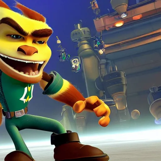 Image similar to trump in ratchet and clank