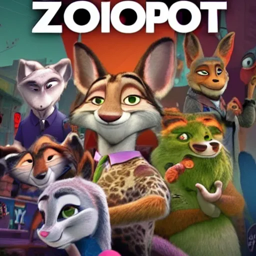 Image similar to zootopia but violent