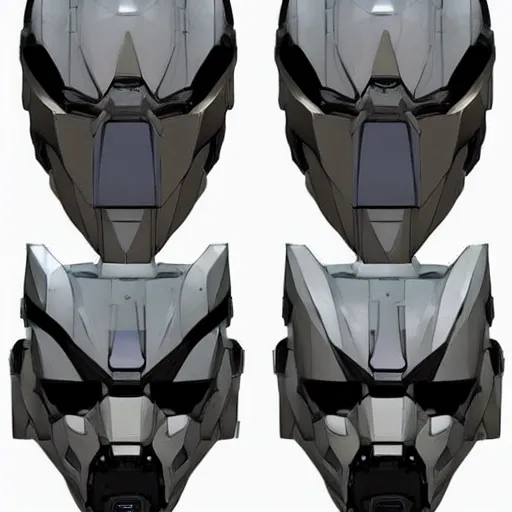 Image similar to a mecha version of a facemask no irises, very symmetrical face, highly detailed, by vitaly bulgarov, by yoji shinkawa, by hideo kojima, by joss nizzi, by ben procter, by steve jung, metal gear solid, transformers cinematic universe, conceptartworld, pinterest, artstation, unreal engine