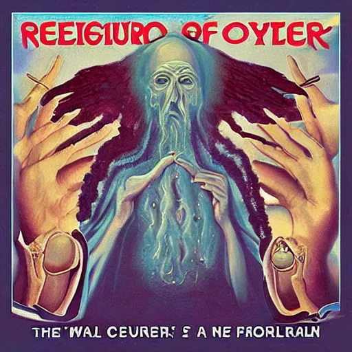 Image similar to religious cult for a cerulean oyster metal album cover