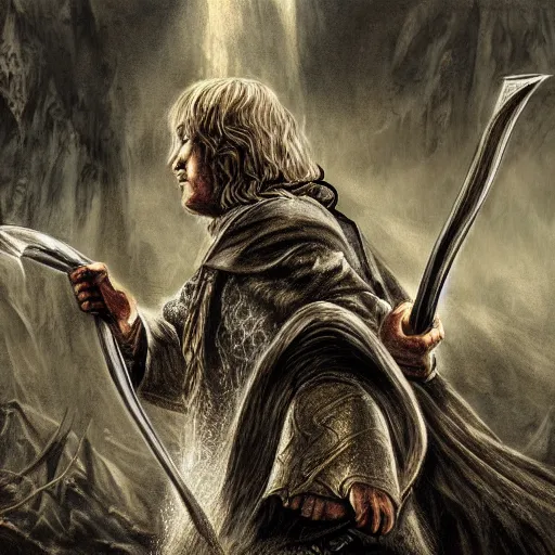 Image similar to lord of the rings artwork, highly detailed, 4 k, digital painting, concept art