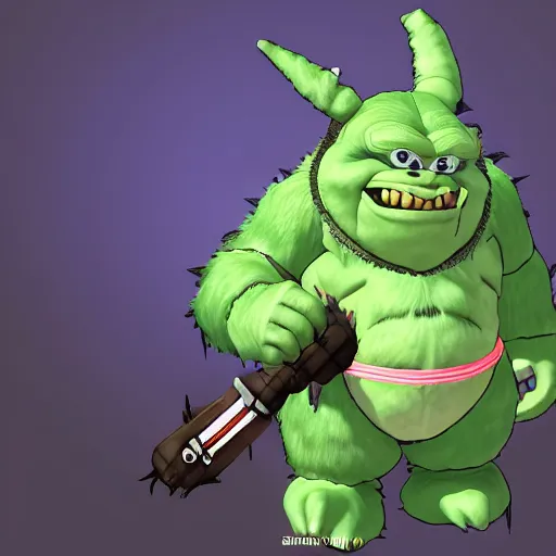 Image similar to skyrim anime godzilla yoda donkey kong pikachu yeti shrek super mario homer groot waluigi darth vader mike wazowski, highly detailed, extremely high quality, hd, 4 k, 8 k, professional photographer, 4 0 mp, lifelike, top - rated, award winning, cinematic, realistic, detailed lighting, detailed shadows, sharp, no blur, edited, corrected, trending