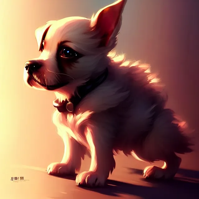 Image similar to an unbelievably cute puppy, trending on artstation, cgsociety, wlop, Behance, pixiv, astonishing, impressive, outstanding, epic, cinematic, stunning, gorgeous, concept artwork, much detail, much wow, extraordinary masterpiece!!!!!