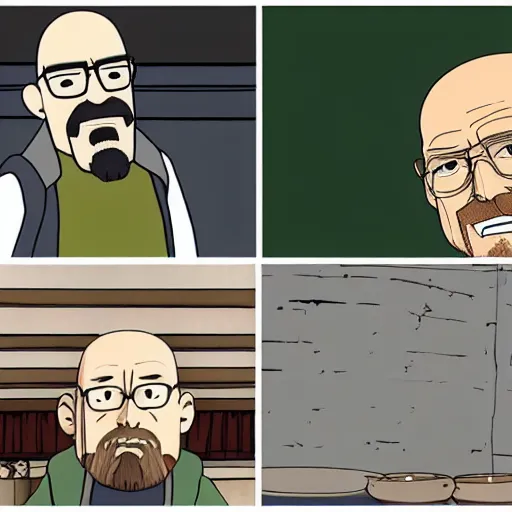 Prompt: Walter White in Studio Ghibli style