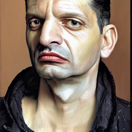 Image similar to high quality high detail painting by lucian freud, hd, dave gahan