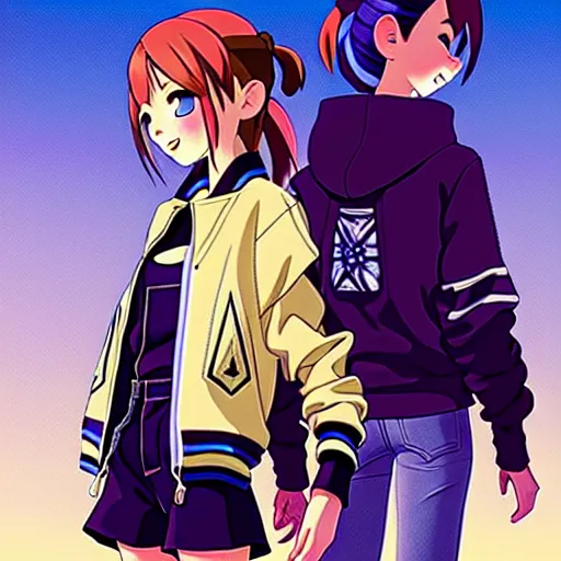 Image similar to beautiful boyish emma watson in majora's mask, wearing oversized mayan bomber jacket with overalls and leotard, bulky poofy bomber jacket with mayan patterns, aztec street fashion, gapmoe yandere grimdark, trending on pixiv fanbox, painted by greg rutkowski makoto shinkai takashi takeuchi studio ghibli, akihiko yoshida