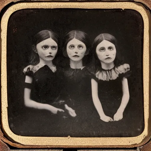 Image similar to daguerreotype of creepy spirits