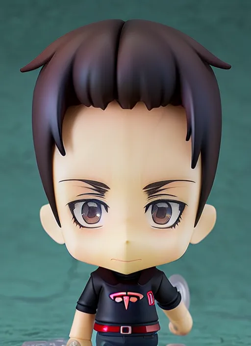 Image similar to a anime nendoroid of elon musk, car tesla 3, figurine, product photo, osamu tezuka, macoto takahashi, chibi, q posket, 8 k realistic, 3 d, cryengine, exquisite, two hands, smile, focus, symmetrical face, artstation, frostbite 3 engine