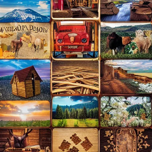 Image similar to a jigsaw puzzle made from wood, 1000 pieces, beautiful photography