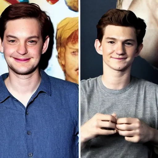 Prompt: Tobey Maguire, Andrew Garfield, and Tom Holland as corgis