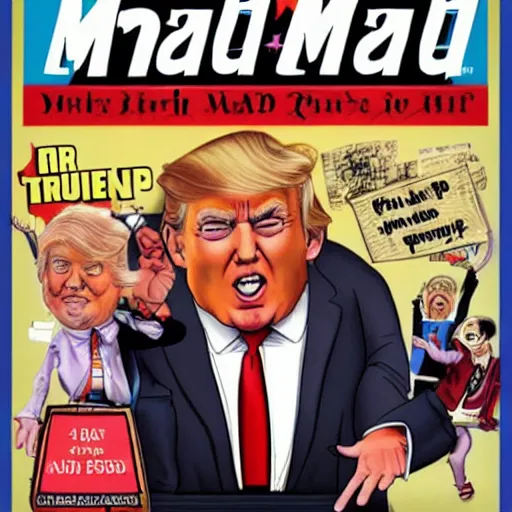 Image similar to trump on mad magazine cover