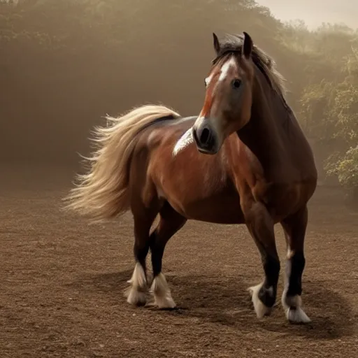 Image similar to the fattest horse, 8 k, movie still,