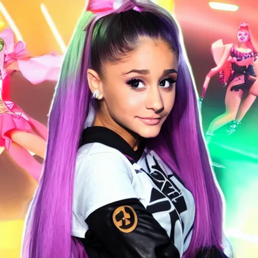 Image similar to ariana grande as a poggers champion