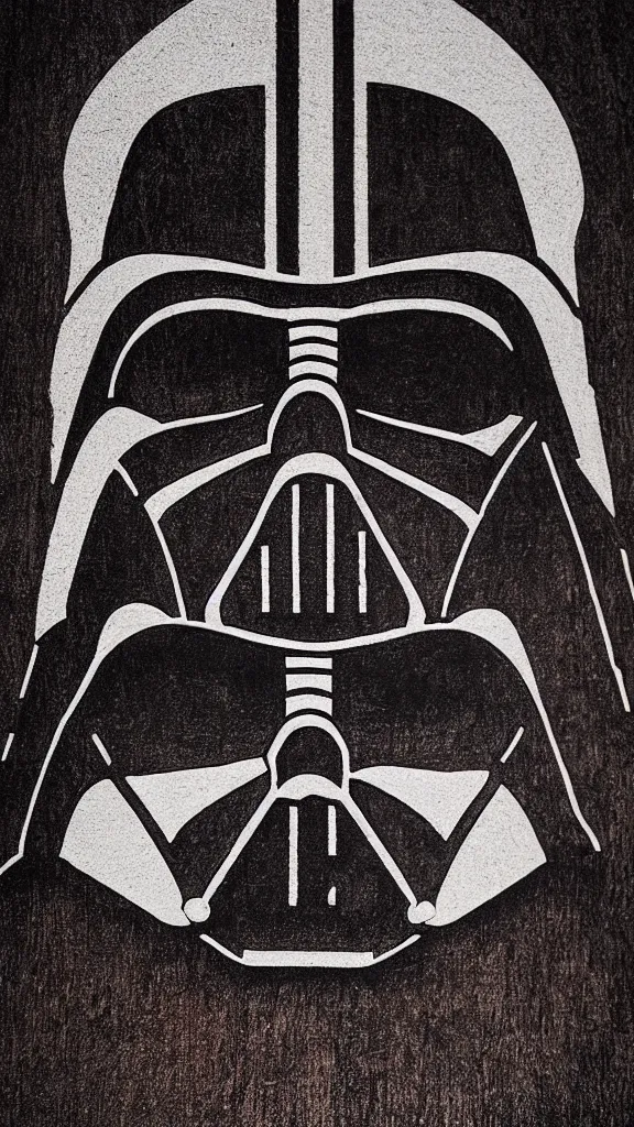 Prompt: a portrait of darth vader burned into a slice of a log. in the style of a wood burned etching. color harmony, 8 k detail, gallery quality, hd wallpaper, premium prints available, hyper - detailed, intricate design.