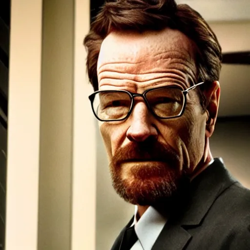Prompt: Bryan Cranston as Gordon Freeman, film still from Half-Life movie, detailed, 4k