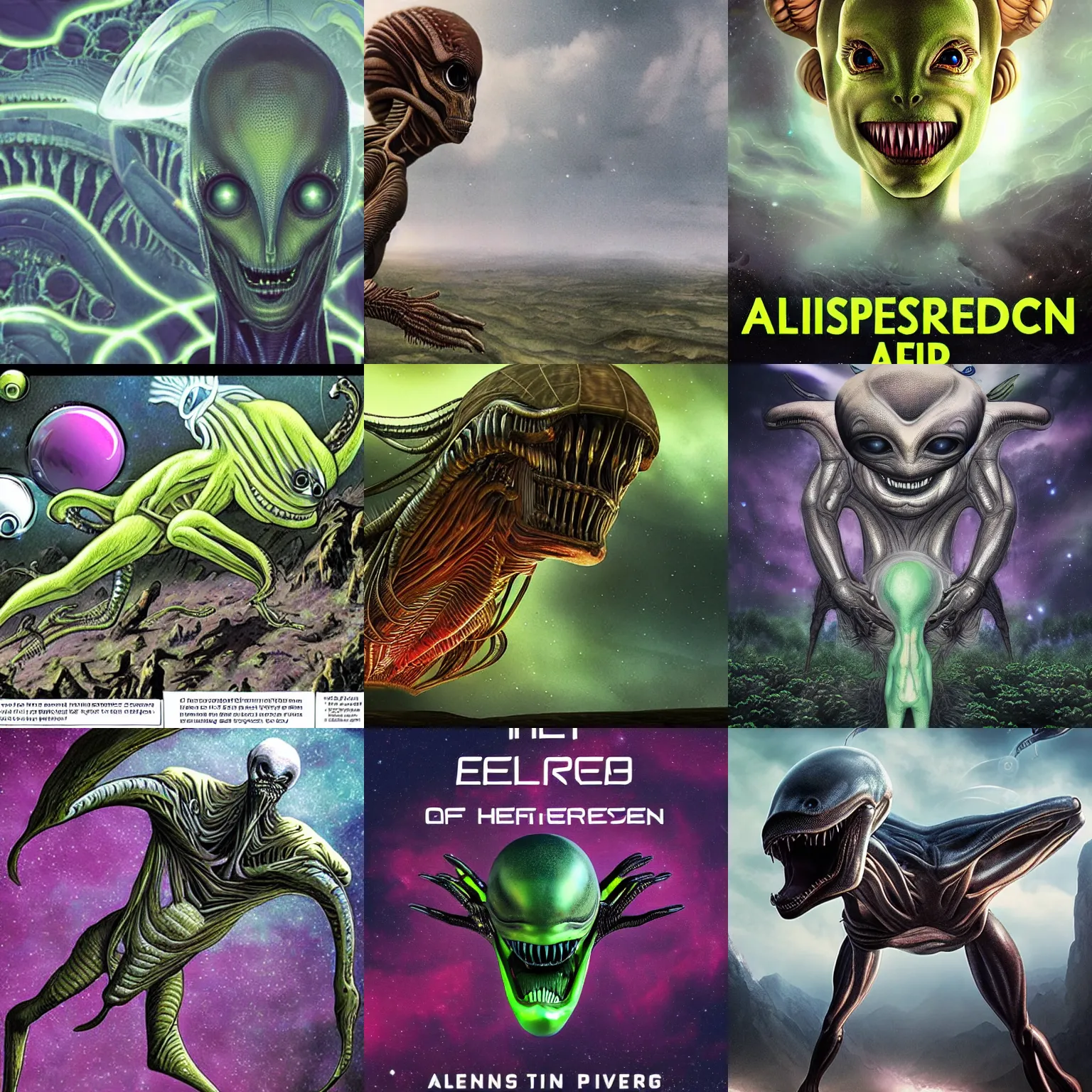 Prompt: alien species ascending into the next phase of existence