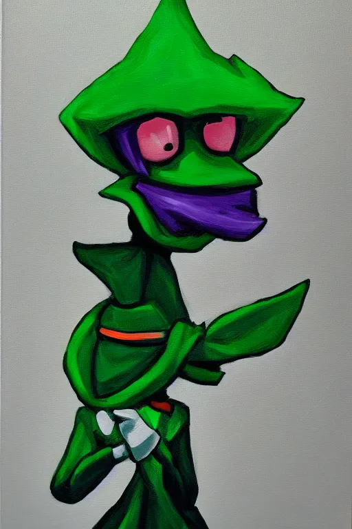 Image similar to ralsei from deltarune, painting